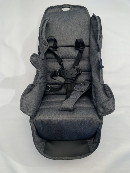 1x Moon Bezug, Stoff, Sitzeinhang, Sitzbezug für Sportsitz, Sportwagenaufsatz Cool - Farbe: stone, grau 870