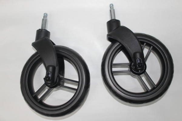 Set - Räder, 2 x Rad, Vorderrad mit Gabel nur für ABC Turbo 4 S, Condor 4 (S), Zoom 2019 - schwarz - Abb. ähnlich