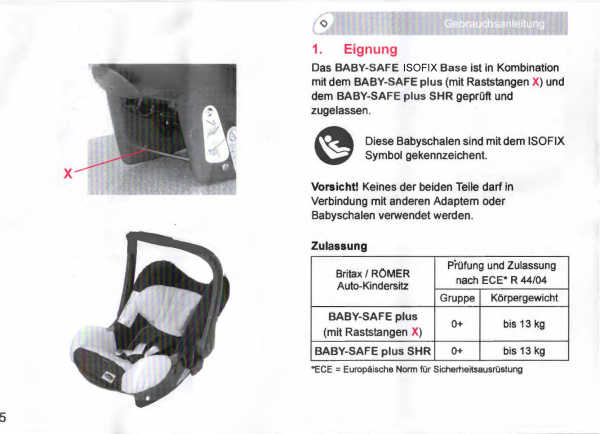 Vorführmodell: 1x Britax Römer Isofix Base, Basis - geeignet für Baby-Safe plus und Baby-Safe plus SHR