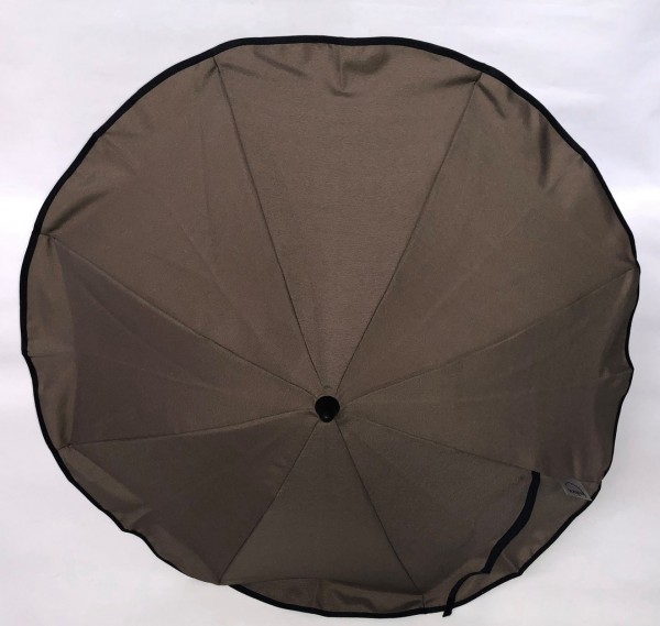 Neu: 1x Original Teutonia Schirm, Sonnenschirm inkl. Halterung - hellbraun - Auch passend für alle Hartan und Hesba Kinderwagen.