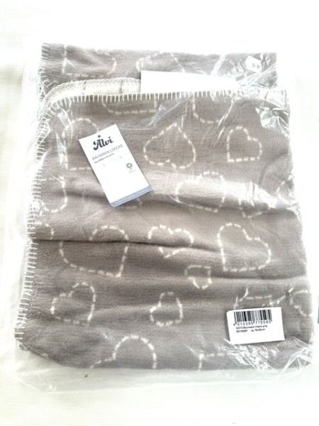 Kuschelige Baumwolldecke (100%) für Zuhause, Bett, Kinderwagen und vieles mehr - Oeko - Tex 100 - Größe: 75x 100 cm - Firma Alvi
