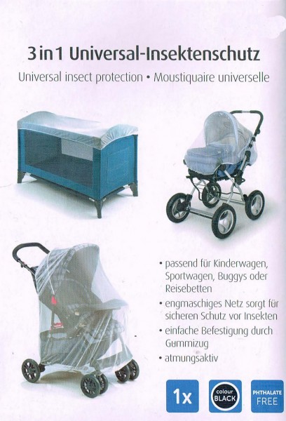 dehnbar elastisch vollständige Abdeckung Moskitonetz weiß Buggy 150 x 120 cm für Kinderbett Domire Insektennetz Kinderwagen universell