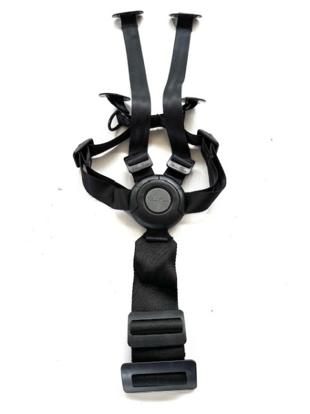 Neu! 1x Silver Cross Wayfarer Pioneer 5-Punktgurt, Gurt-Set, Sicherheitsgurt, Herausfallschutz - schwarz - mit schwarzer Lasche zum Verstellen der Gurtlänge