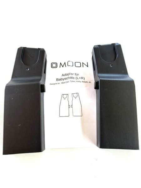 1x Moon Adapterset (L+R) geeignet für Maxi Cosi, Cybex, Kiddy, BeSafe, etc. auf Gio 2.0, Resea 2.0, Piu 2.0, Hype, Gio+ - passt nicht für andere Moon !!