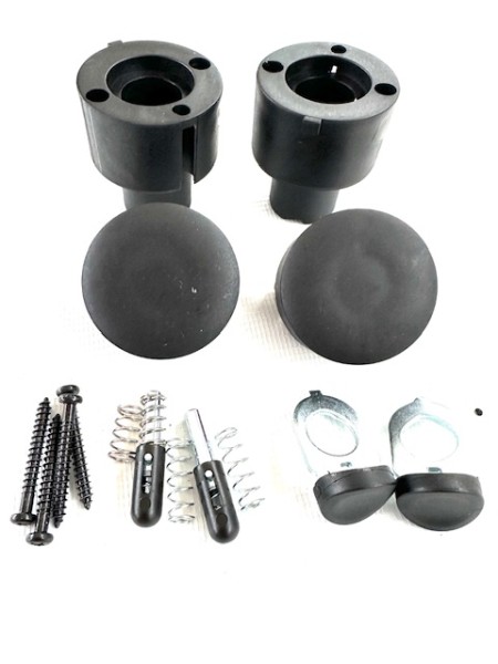 Set (= 2 Stück) - Für ABC Bicycle Trailer Tour, Vorderradhalterung, Vorderradaufnahme, Vorderrad Befestigungsset 2024, 2025