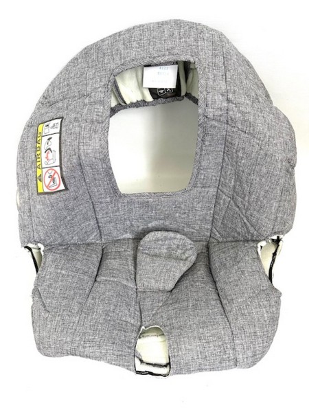 1 x ABC Bezug, Sitzbezug für Babyschale Tulip, Stoffbezug, Ersatzbezug, Einleger - Farbe: graohite, grey