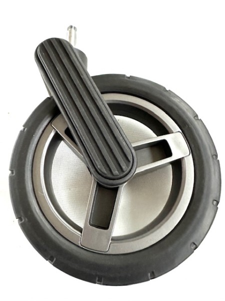 Neu! 1x Vorderrad für Silver Cross Pioneer 2, Orkney - Gesamtdurchmesser ca. 18,0 cm - Farbe: schwarz - grau