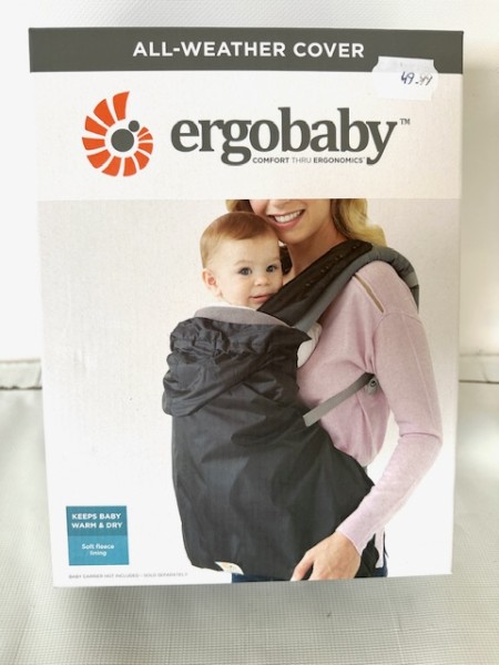Neu! 1x Ergobaby All-Weather Cover, Regenschutz, Wetterschutz für Tragetuch, Bauchtrage - Farbe: schwarz