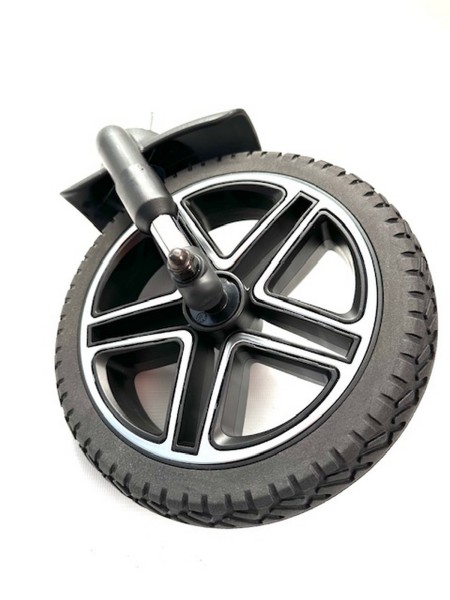 1x Hartan Rad, Vorderrad mit Gabel, Trigon Felge - großes Schutzblech - für Two Select Zwillingskinderwagen - Gesamtdurchmesser: ca. 22,5 cm
