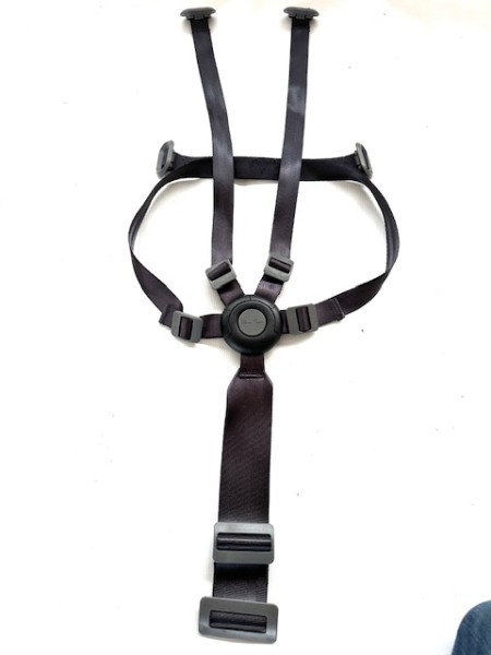 Neu! 1x Silver Cross Wave 5-Punktgurt, Gurt-Set, Sicherheitsgurt, Herausfallschutz - schwarz - mit grauer Lasche zum Verstellen der Gurtlänge
