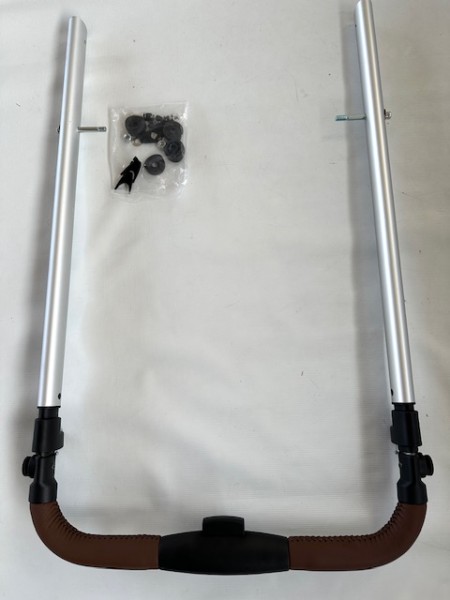 1x ABC Zoom, Zoom Air Griff, Schiebergriff Kunstleder braun - Gestänge silber - passend für alle Zoom ab 2018 bis 2025 - Andere Farbe? Siehe Text.