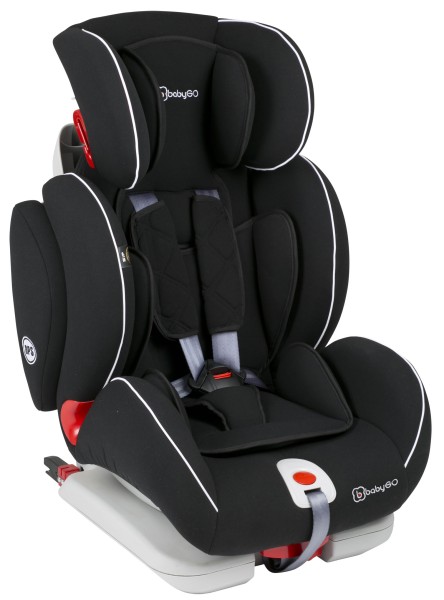 Neu! Baby Go Sira, black, schwarz, kompletter Kinderautositz, Kindersitz 9-36 kg Körpergewicht, Gruppe 1/2/3, mit 5-Punkt-Gurt