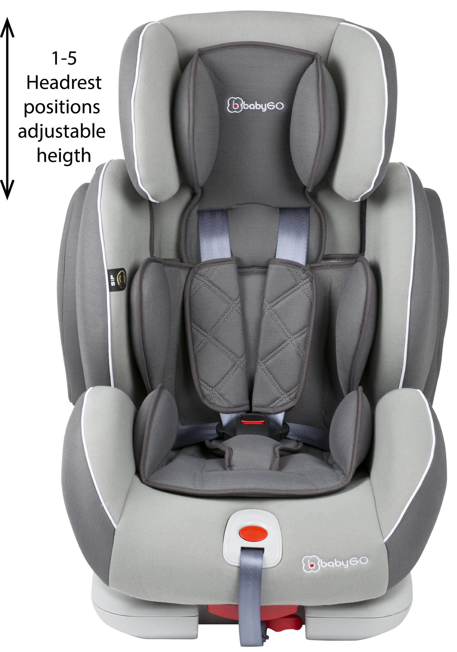 BabyGo Protect Autositz Autokindersitz 9-36 kg grey