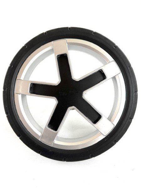 Neu! 1x Hinterrad für Silver Cross Pioneer 2 - Gesamtdurchmesser ca. 25,0 cm - Farbe: schwarz - silber
