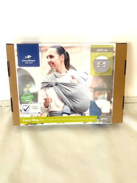 Neu! 1x Amazonas Tragetuch, Bauchtrage Carry Sling 450 cm, Farbe: grey, grau