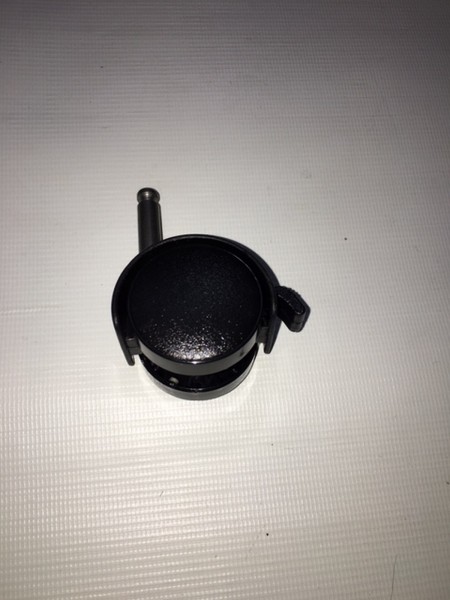 1x Rad, Rolle, Doppelrolle - mit Bremse - für Wiege, Stubenwagen, Bett - schwarz
