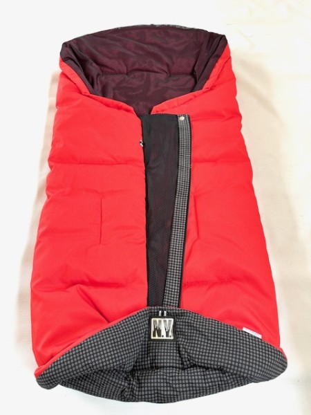 1x Winterfußsack, Trekking Fußsack - Anti Slide - mit zusätzlicher Öffnung im unteren Bereich für die Schuhe - Farbe: rot