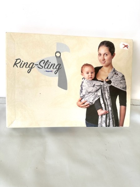 Neu! 1x Hoppediz Tragetuch, Bauchtrage Ring Sling - ca. 2,00 x 0,70 m - Farbe: Los Angeles/grey, Jacquard