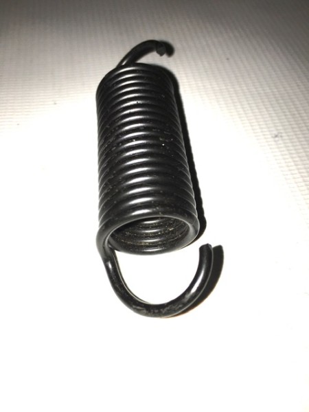 1x Hesba Feder, Metallfeder, Bremsfeder für Gestelle mit beweglichen Vorderrädern - für die Bremsseite für die Arretierung der Bremse - ca. 8,0 cm Gesamtlänge - s. Text