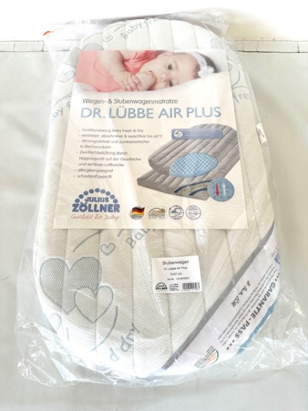 1x DR. Lübbe Air Plus Matratze für Stubenwagen und Wiege - 70 x 37 cm - Firma Zöllner