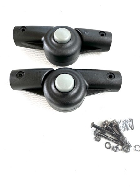 1 x Set (=2x Gelenk), Schieberkgelenk, Höhenverstellung für TFK Joggster/Twinner Twist (Duo), Adventure, Trail, Lite u.v.a. - für Rundrohre mit einem Rohrdurchmesser von 2,2 cm