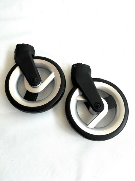 Neu: Passt nur für Mutsy Evo! 1x Set Vorderräder = 2x Rad - Passt wirklich nicht für andere Mutsy Kinderwagen!